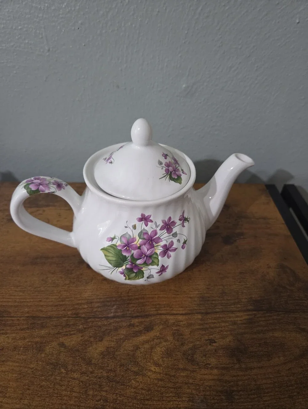Vintage Arthur Wood & Son Staffordshire  , England Floral Teapot.